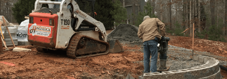 Image: Construction of a hardscape - Hardrock Scapes Construction Company